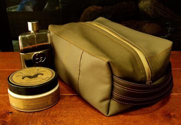 Mens Toiletry Bag, Brown Toiletry Bag, Mens Shaving Bag, Vegan Toiletry Bag, Dopp Kit For Men, Travel Zipper Bag