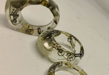 Steampunk resin ring