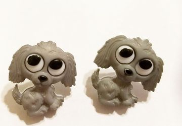 Cut Gray Puppy Dog Earrings #14