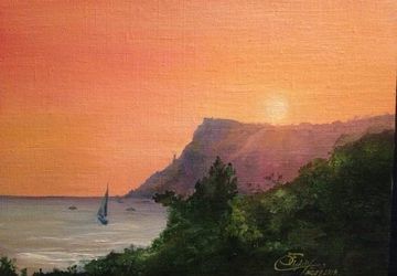 A painting "Gorgeous sunset"