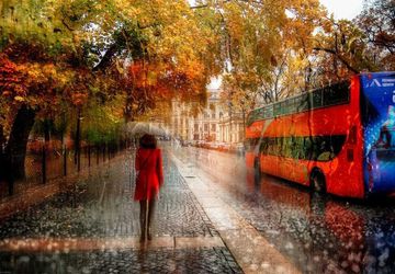 A painting "A city in autumn"