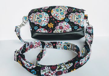 Sugar Skull purse with vegan leather