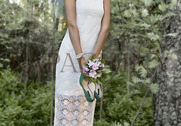 "Gabriel" double-layer jersey dress