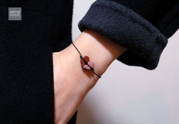 Geometric - Concrete bracelet | Heart charm | Grey | Chocolate | Metallic/14k rose gold filled clasp | Minimalist | Unique gifts (Women)