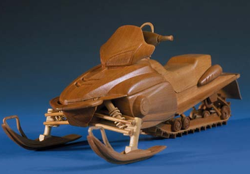 Wooden snowmobile