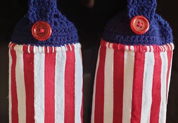 Crocheted towel toppers