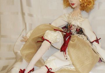 A textile boudoir doll "Vaudeville"