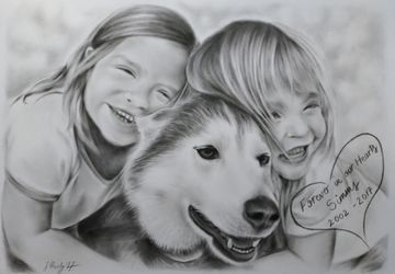 Custom family portrait from photo