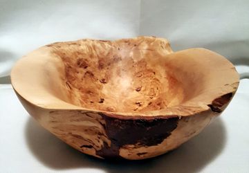 Handmade Birch Burl Wood Fruit Bowl , Decorative Bowl, Woodturning Bowl, Handmade Bowl, Beautiful Wood Grain and Color