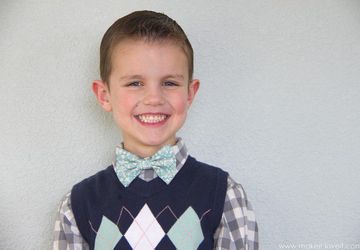 Handmade bow tie for a boy