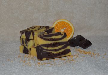 Handmade soap "Chocolate and orange"