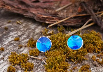 Blue like sky resin earrings