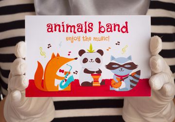 Postcard "Animals band"