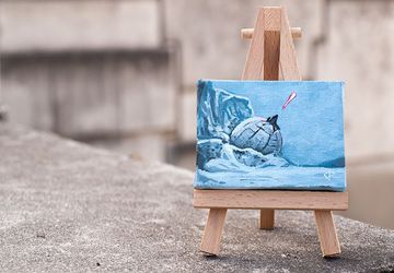 «Ion cannon» Star Wars mini oil painting