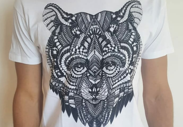 Bear T-Shirt, Wild Bear T-Shirt, Bandanna Bear T-Shirt, Funny Bear Tee, Angry Bear T-Shirt, Balazs Solti T-Shirt