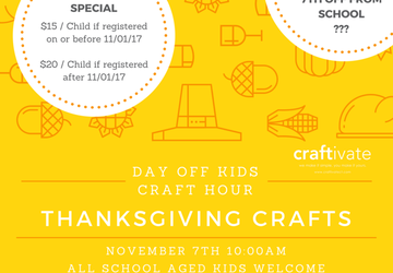 Day Off Kids Thanksgiving Craft Hour
