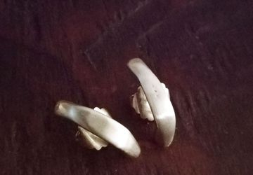 Tribal Elements Sterling Silver Curved "Huggie" Stud Earrings