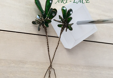 Bronze hair accessories for women olive green hair accessories for bun leaves hair pick Cactus hair picks greenery Bridal hair pick Christmas hair picks