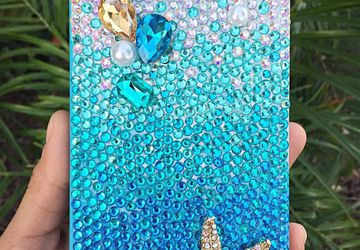 Ombre Aqua Bling Starfish case
