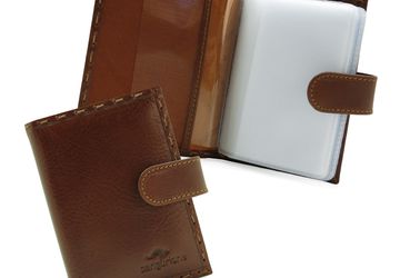 Leather cardholder Cangurione 3302-004 V/Tan