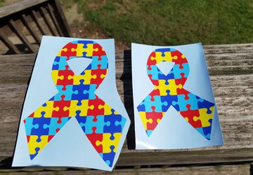 Autism Awareness ribbon decal