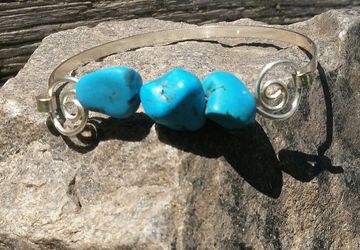 Handmade Bracelet With Genuine Turquoise Nuggets