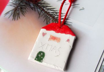 XMAS Christmas tree decoration, Ornament Ceramic houses, Gift tag, Christmas tree decor, Decoration, Home decor, Glazed Ceramics ornament
