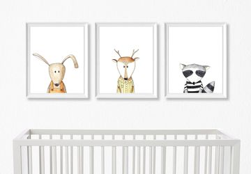 Woodland nursery prints, Nursery animals wall art, Gender neutral nursery decor