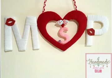 Handmade yarn letters