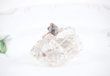 Herkimer Diamond Ring in Copper Size 7