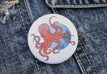 Octopus Pin Badge