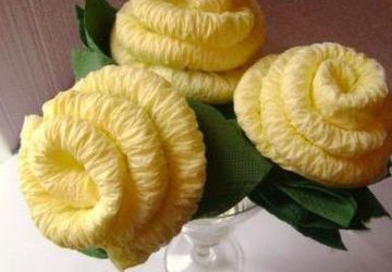 DIY flowers from napkins