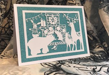 Not a creature was stirring papercutting template