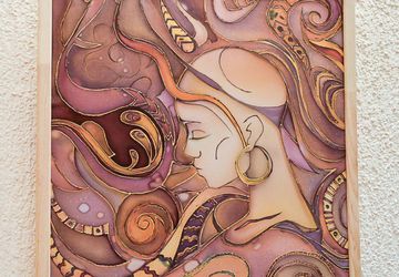 A batik picture "An African girl"