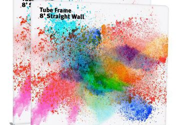 Tube Frame 8' Straight Wall | Ready-to-Use Backwall Display