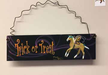 Trick or Treat Halloween Wall Art Sign