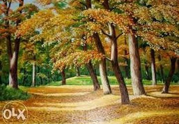 A painting "Woods in autumn"