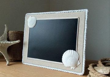 Chalkboard Seashell Decor