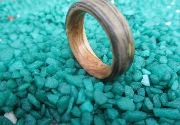 Engagement ring , promice ring , Green ring , Olive wood ring , for Susanne ring , Makassar wood -Free shipping-