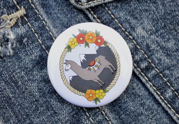 Llama Pin Badge
