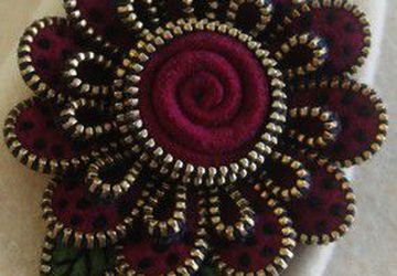 DIY flower of zipper