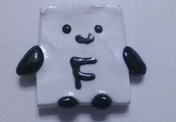 Black friday creature polymer clay magnet