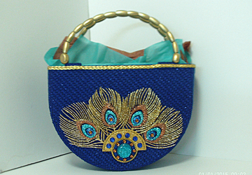 Exotic Royal Blue and Gold Tote bag