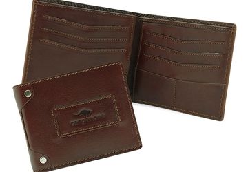 Leather wallet Cangurione 1180-004 V Tan