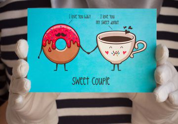 Postcard "Sweet Couple"