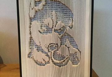 Akita Puppy Bookfolding Pattern | Animal lovers gift, birthday, Christmas etc | Commercial Use | FREE tutorial