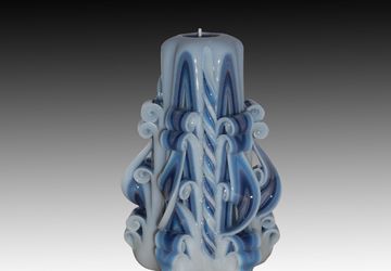 Unique handmade gift candle - Carved candle - Christmas candle - Gift - Valentines day gift for him - Hand Carved candles 5 inch/ 12cm