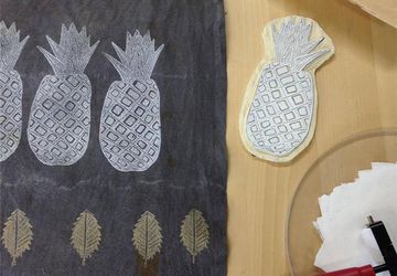 Father's Day Block Printing on Textiles