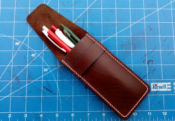 Handmade leather pencil case