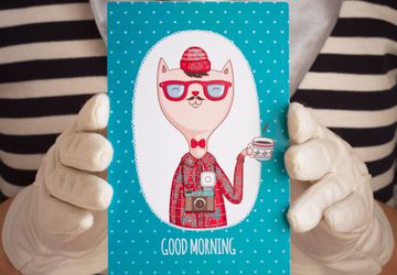 Открытка Good Morning (хипст. син.)